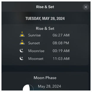 Live tide information with interactive charts
