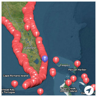 Comprehensive tide station map coverage